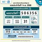 ตรวจหวยย้อนหลัง 1 ปี
